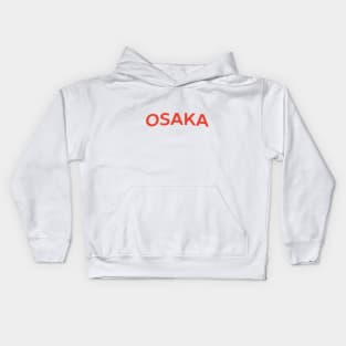 Osaka City Typography Kids Hoodie